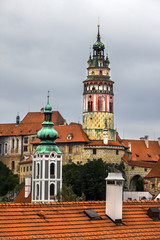 Obraz premium Towers of Cesky Krumlov, Czech Republic.