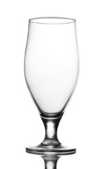 Empty glass isolated on white