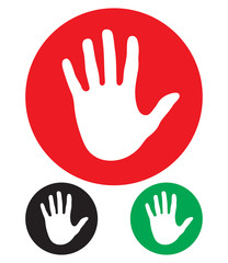 stop hand sign