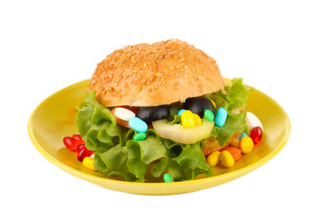 Conceptual image for nutritional care:assorted vitamins and