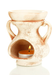 Aromatherapy lamp isolated on white