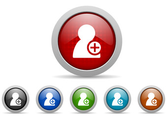 friend vector icon set