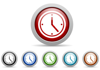 time vector icon set
