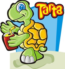 Tartaruga e refrigerante