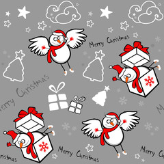 Christmas seamless background.