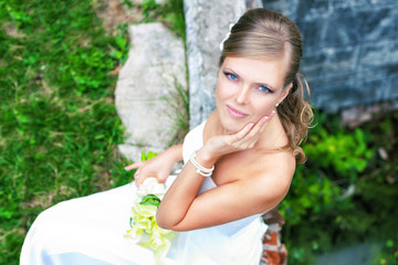 Beautiful Smiling bride close up