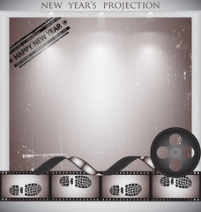 Cinema info panel background vector