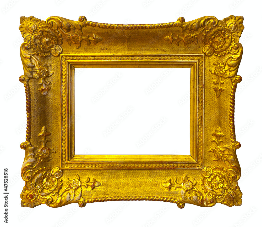 Wall mural gold picture frame