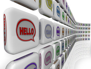 Hello Words Global Languages Diversity Cultures Welcome © iQoncept