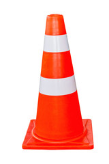 Orange and white traffice cone