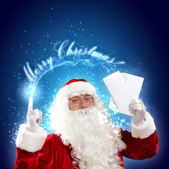 Santa with christmas letter