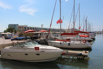 Boats in the marine