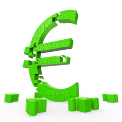 Euro Symbol Shows Financing In Europe