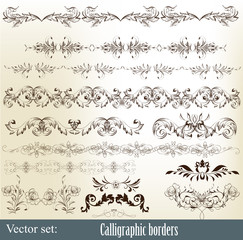 Calligraphic ornate borders
