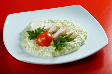 Risotto with chicken