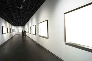 empty frames in museum