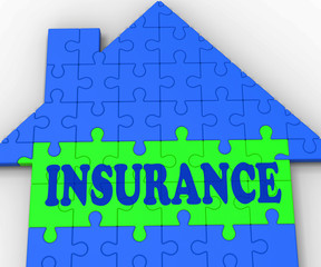 House Insurance Shows Home Protected And Insured