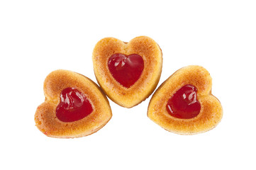 Muffins heart isolated