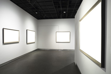 empty frames in museum