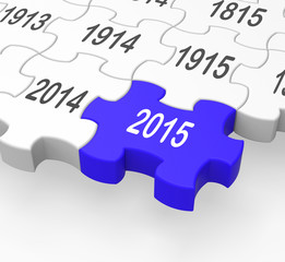 2015 Puzzle Piece Shows New Year's Festivities