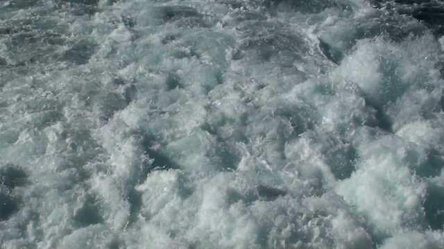 Cruise ship wake - trail in the ocean