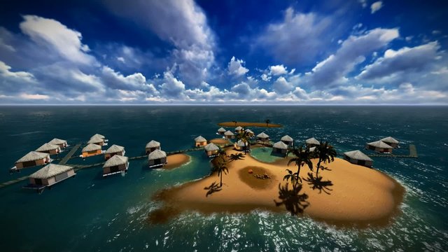 Holiday resort in tropical paradise