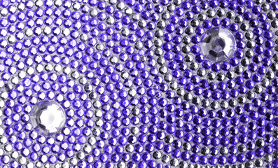 Obrazy na Szkle  fioletowo-srebrna faktura z kryształkami