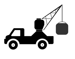 Grue sur un pickup