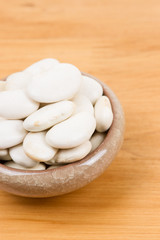 large lima beans in bowl on table