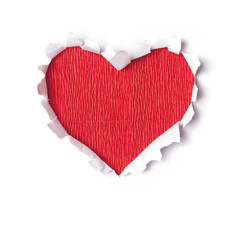 Naklejka na ściany i meble Stylized valentine paper heart
