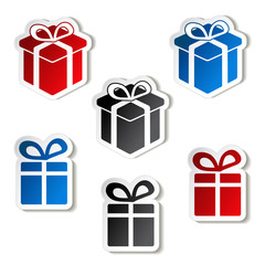 paper Christmas gift, sticker