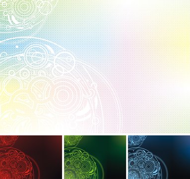 set of color backgrounds