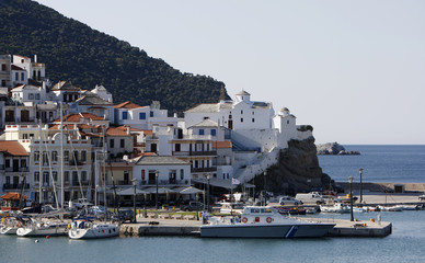 Skopelos Town one of the Sporades Islands © Anton Chalakov