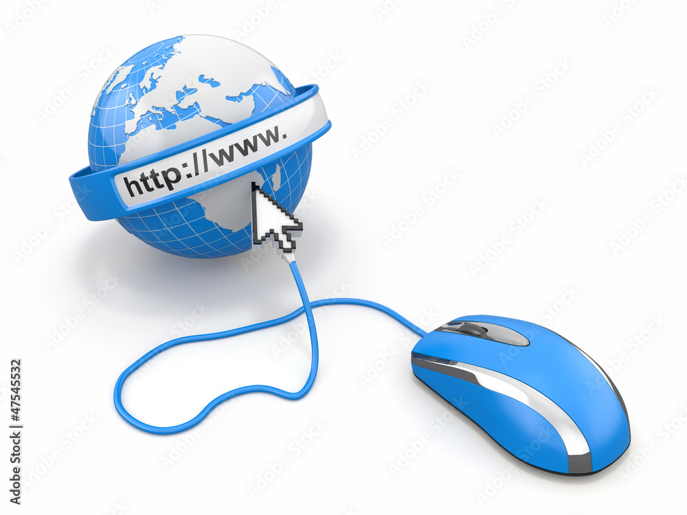 Aufkleber concept of internet browser.