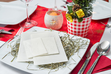 Christmas Eve wafer on the table