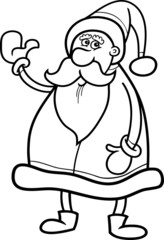 santa claus cartoon for coloring book