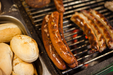 Sausages on the grill - 47547532