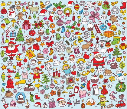 Big Christmas Collection of small illustrations