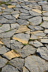 road furnished stone floor