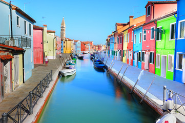 Fototapeta na wymiar Burano wyspa kolorowe dekoracje - Wenecja