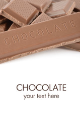 Chocolate isolated on white
