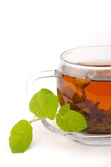 Cup of tea isolated on white