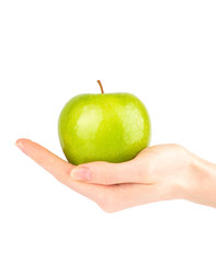 Woman hand with apple