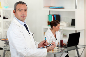 Doctor in a laboratory