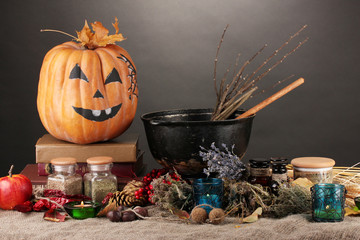 Scary halloween laboratory
