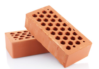 bricks, isolated on white