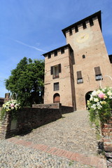 Fototapeta na wymiar średniowieczny zamek z Fontanellato pobliżu Parma, Włochy