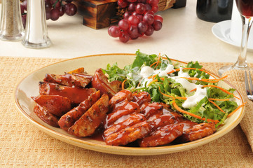 Barbecue pork with potatoes