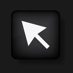 Vector creative black app icon on black background. Eps10