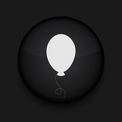 Vector app circle ballon black icon. Eps10